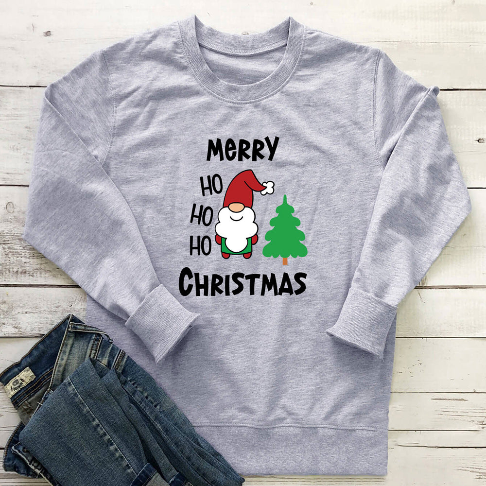 Letter Santa Claus print hoodie