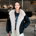 Vintage Thickened Short Fur Collar Fleece Lined Winter Parka