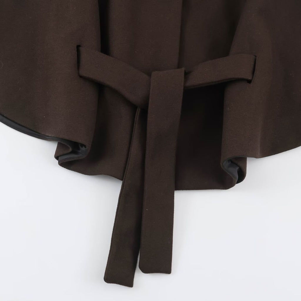 Short coat with belt jacket