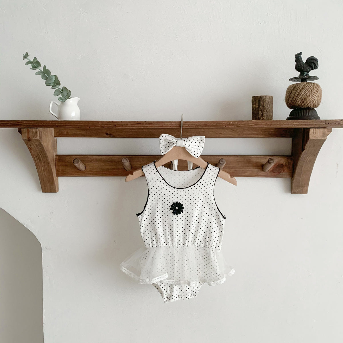Summer Infant Toddler Romper for Girls, Polka Dot Print Sleeveless Bodysuit Baby Onesie Crawling Suit