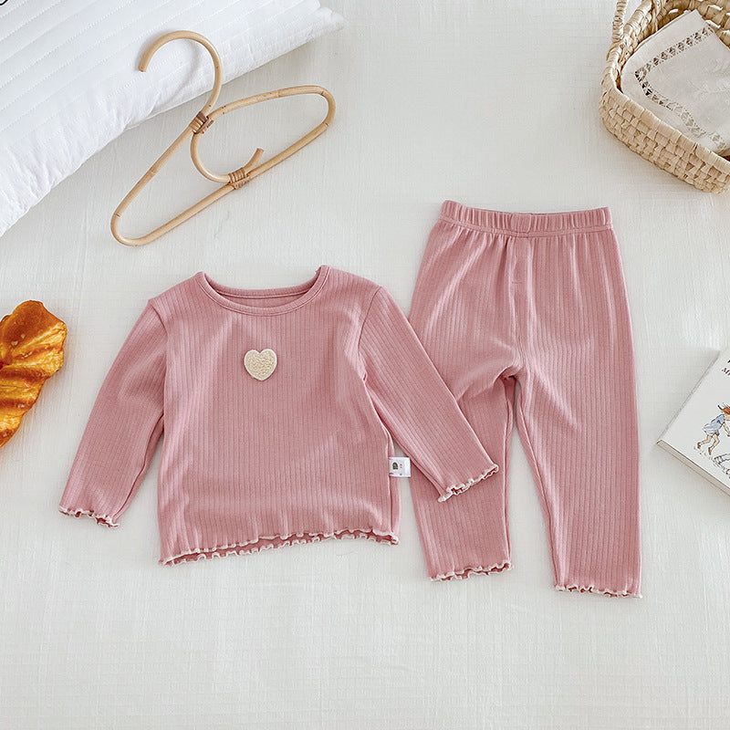 Children's Sleepwear Autumn Home Wear Set Sleepwear for Girls, Two-Piece Home Clothing