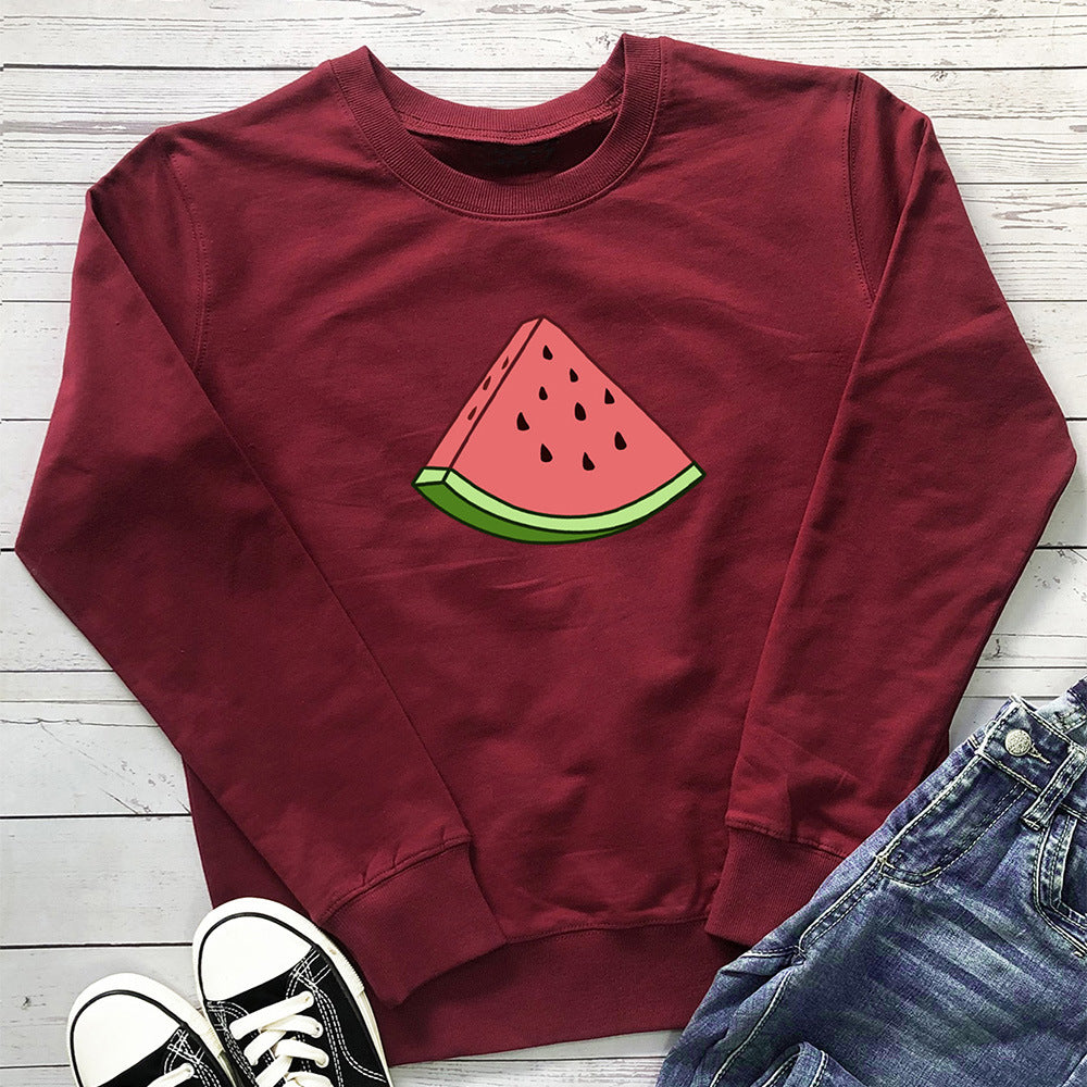 Round neck long sleeved sweatshirt