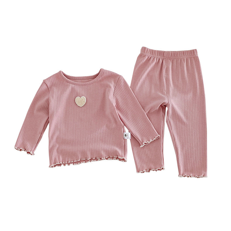 Children's Sleepwear Autumn Home Wear Set Sleepwear for Girls, Two-Piece Home Clothing