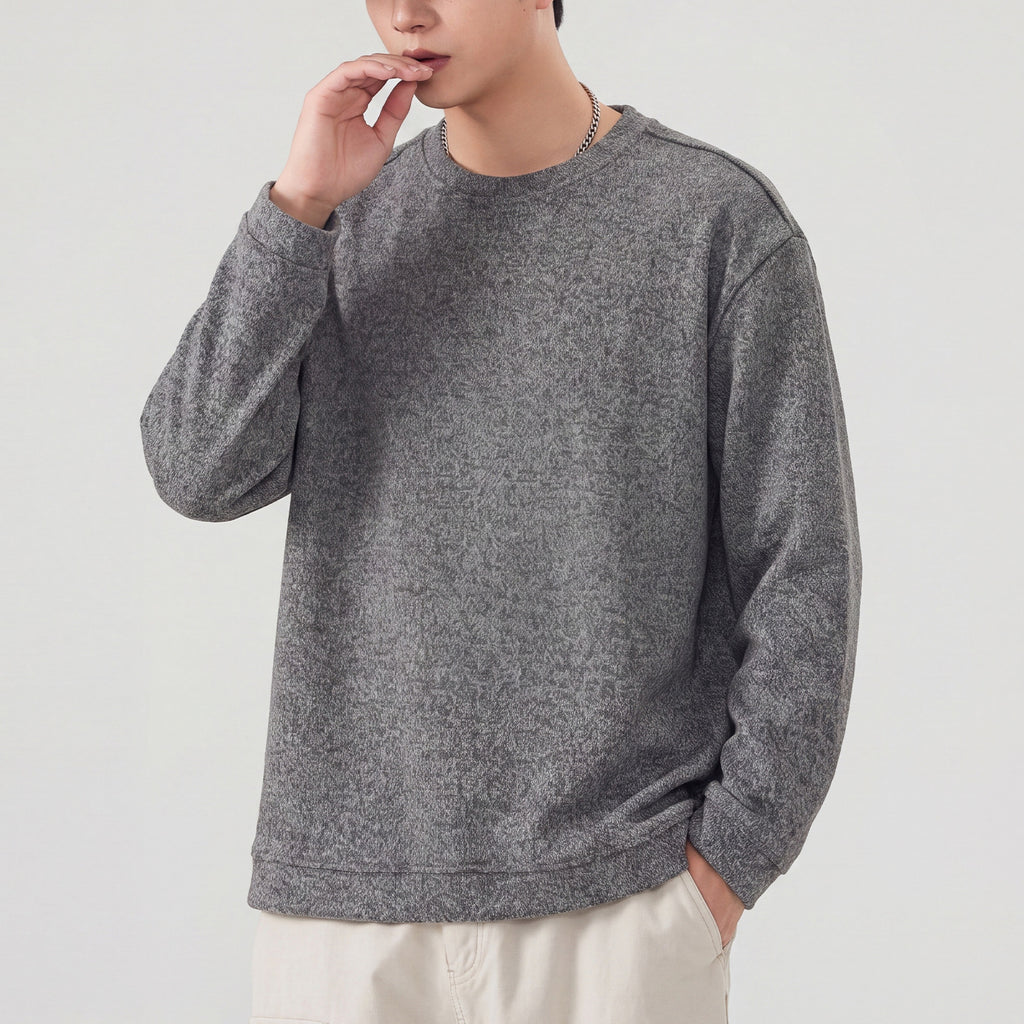 Heavyweight Pullover Sweatshirt Men Casual Versatile Top