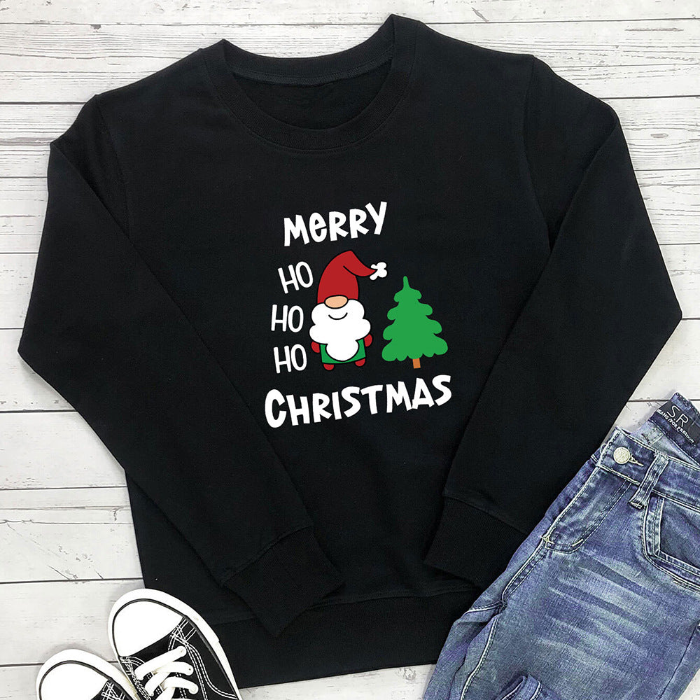 Letter Santa Claus print hoodie
