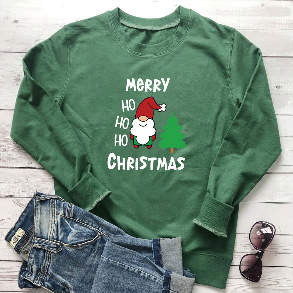 Letter Santa Claus print hoodie