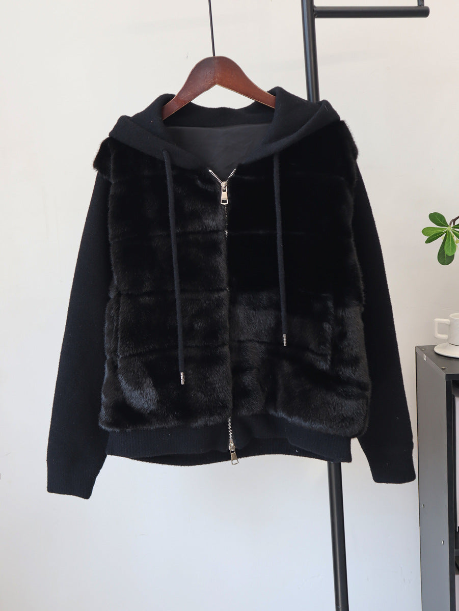 Hooded double zipper Jacket