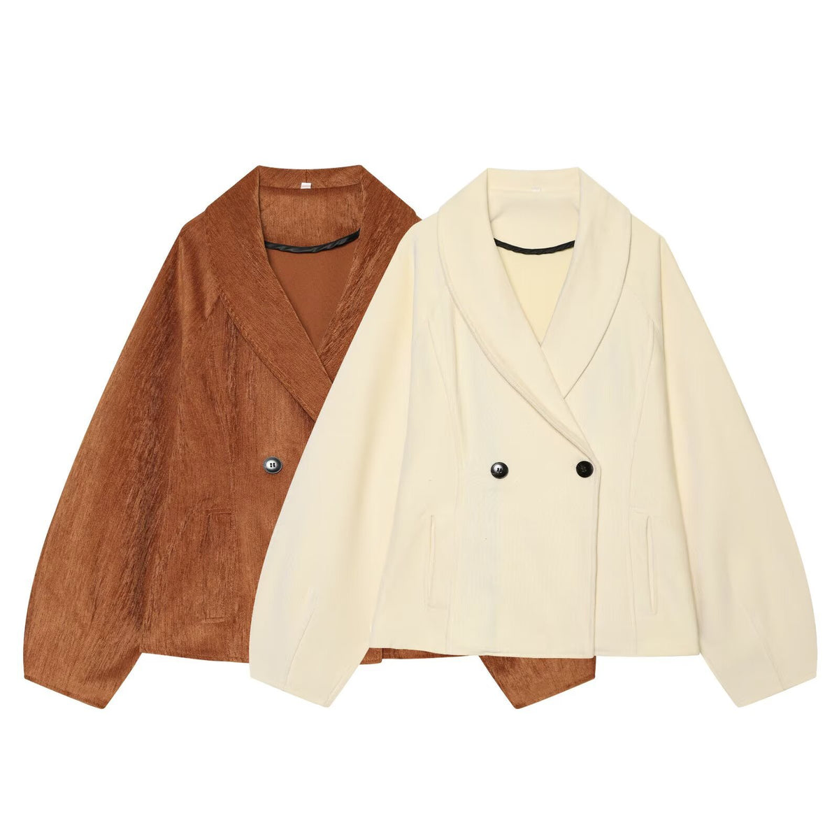 Double row two button double breasted lapel jacket