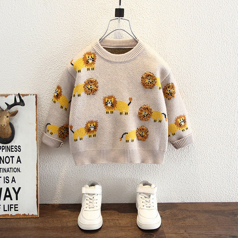 Boys Autumn Winter Knit Sweater Pullover Top