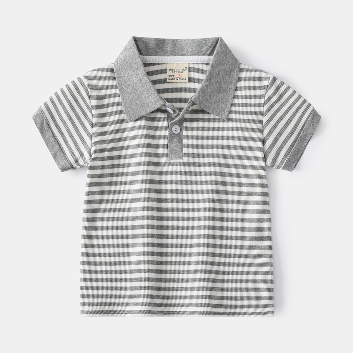 Short Sleeve Polo Shirt for Boys Turn-Down Collar T-Shirt