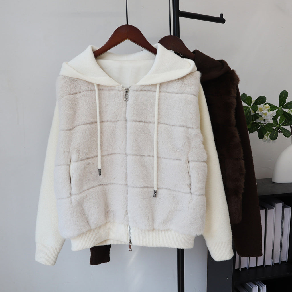 Hooded double zipper Jacket