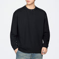 Retro Textured Long Sleeve Henley Neck Men's T-Shirt