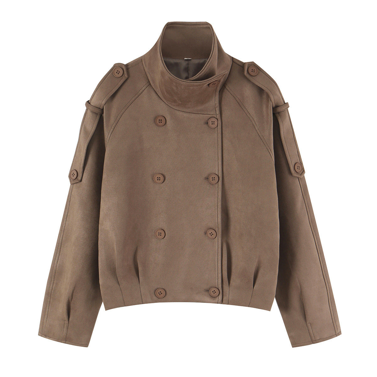 Long sleeved double breasted chimney collar jacket