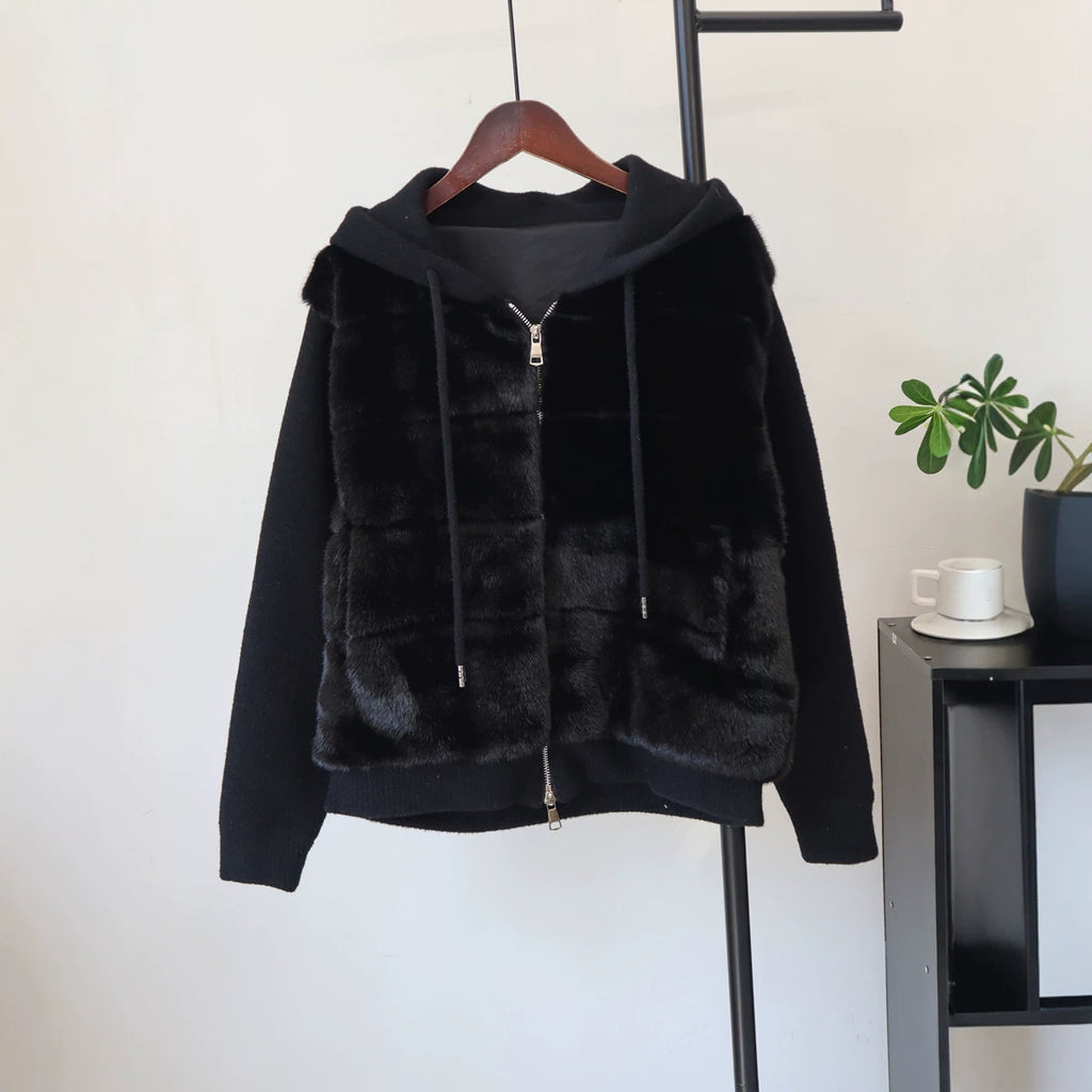 Hooded double zipper Jacket