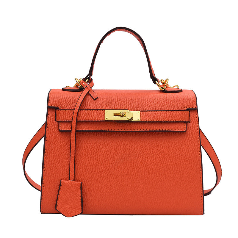 Size Solid Color PU Kelly Bag Candy Color Handbag Cross Shoulder Fashi ...