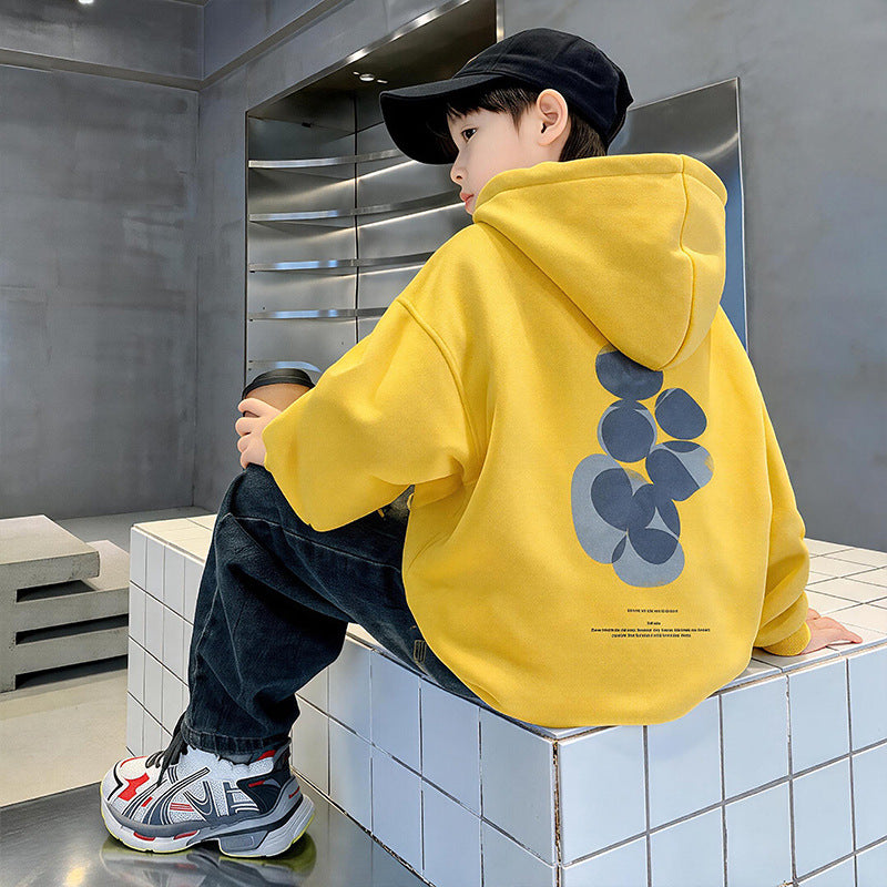Boys Autumn Casual Long Sleeve Hooded Sweatshirt