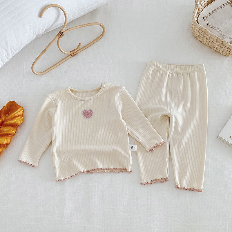 Children's Sleepwear Autumn Home Wear Set Sleepwear for Girls, Two-Piece Home Clothing