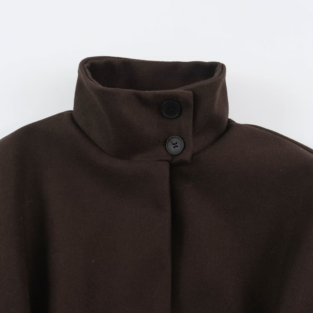 Short coat with belt jacket