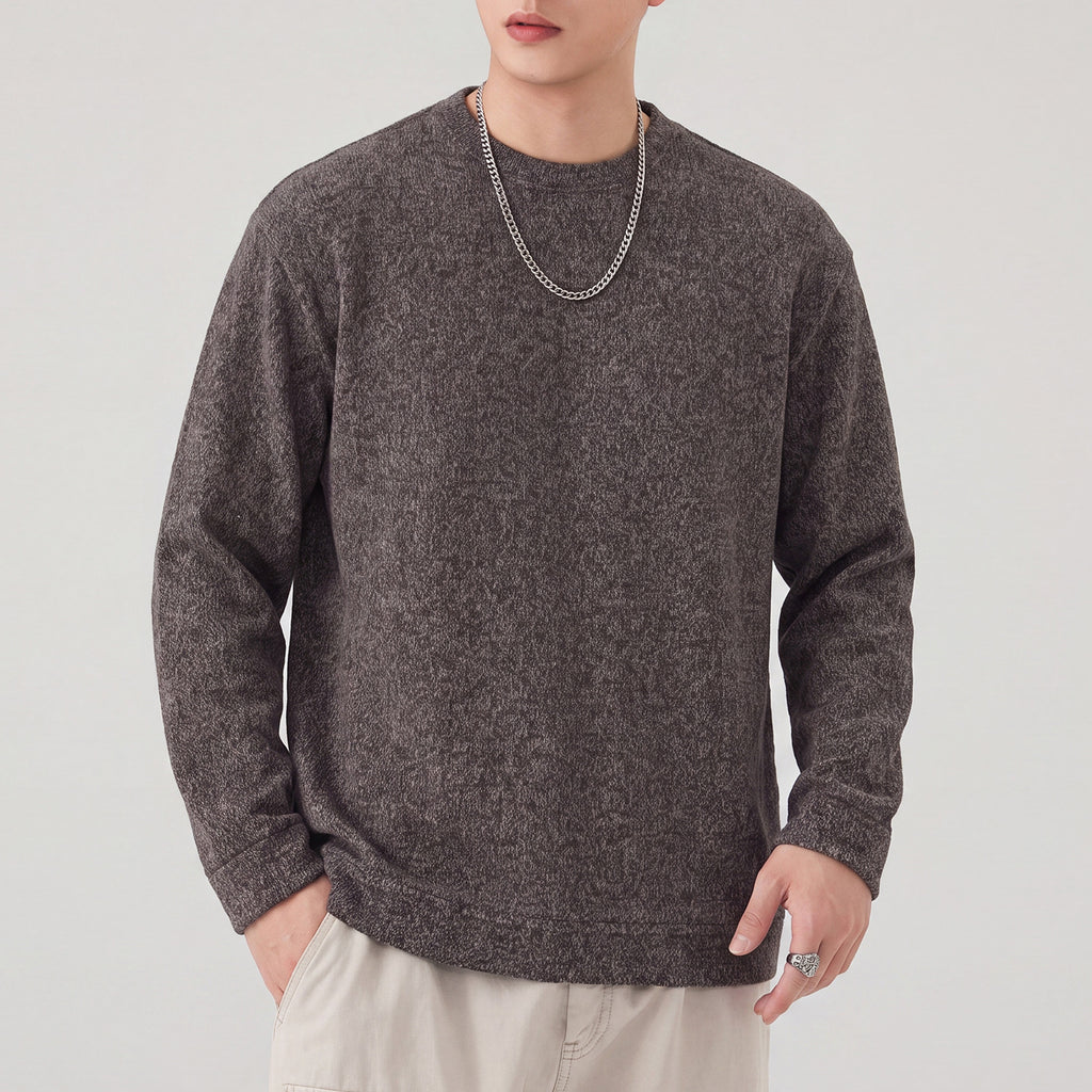 Heavyweight Pullover Sweatshirt Men Casual Versatile Top