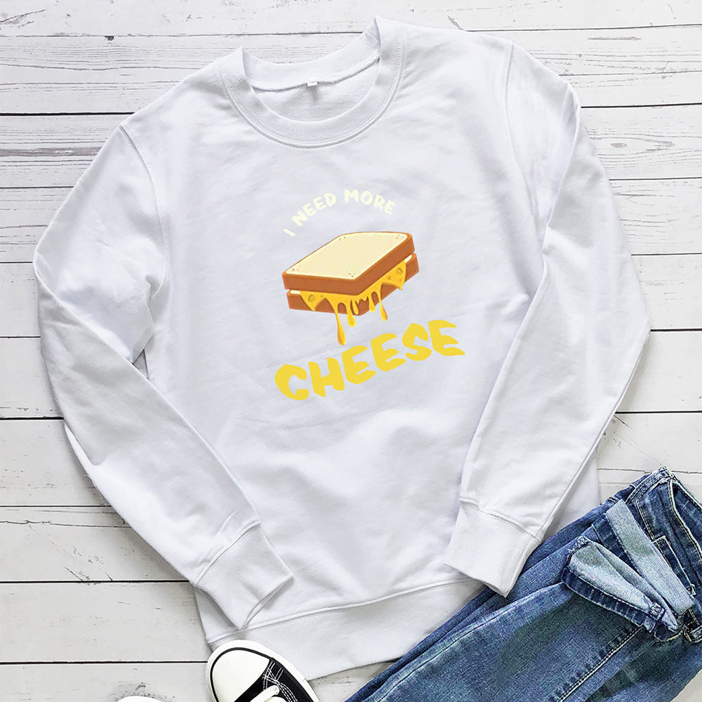 Round neck long sleeved sweatshirt