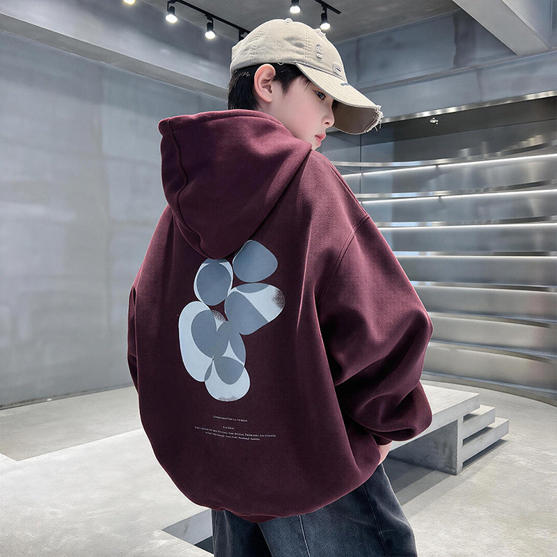 Boys Autumn Casual Long Sleeve Hooded Sweatshirt