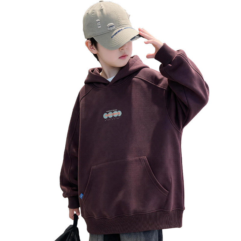 Boys Autumn Casual Long Sleeve Hooded Sweatshirt