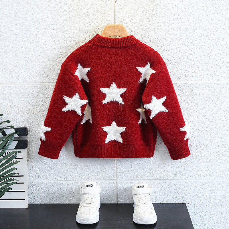 Boys' Autumn Winter Knit Pullover Sweater