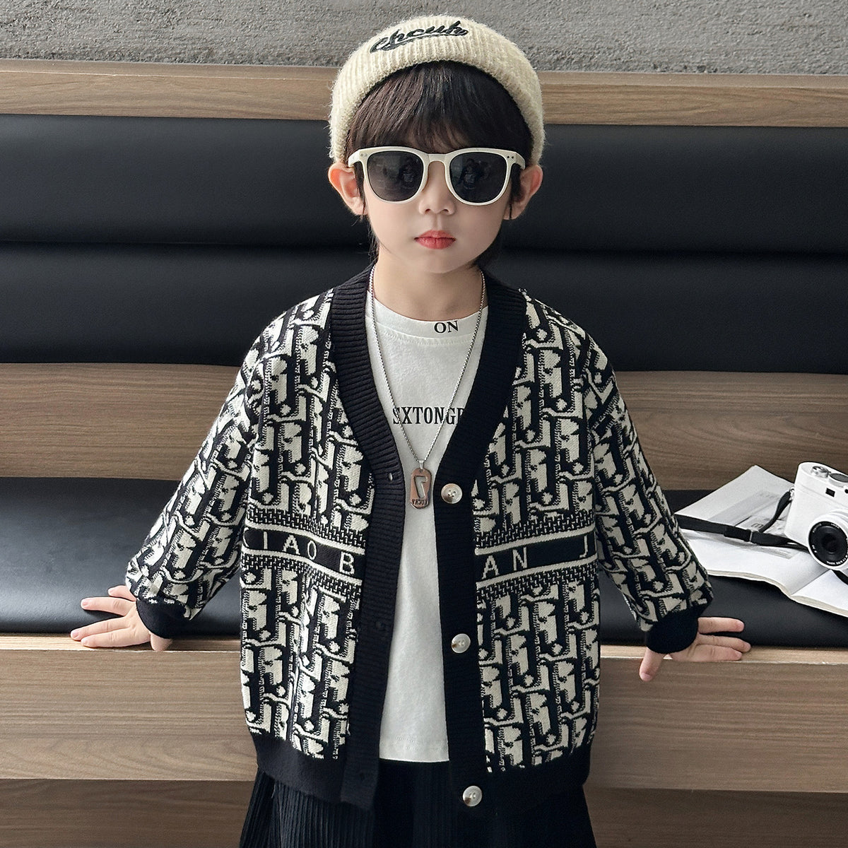 Boys' Casual Knit Cardigan Sweater Jacket