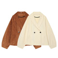 Double row two button double breasted lapel jacket