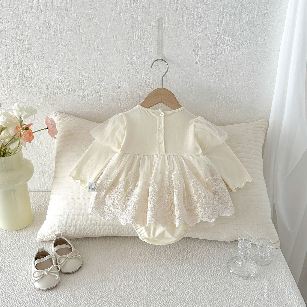 Baby Clothes Spring New Style Romper Charming Girl Baby 1st Birthday Princess Dress Formal Wear 100 Days Full Moon Bodysuit