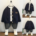 Boys Preppy Style Knit Cardigan Autumn Winter Sweater