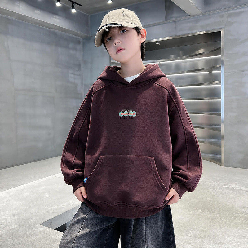 Boys Autumn Casual Long Sleeve Hooded Sweatshirt