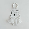Summer Infant Toddler Romper for Girls, Polka Dot Print Sleeveless Bodysuit Baby Onesie Crawling Suit