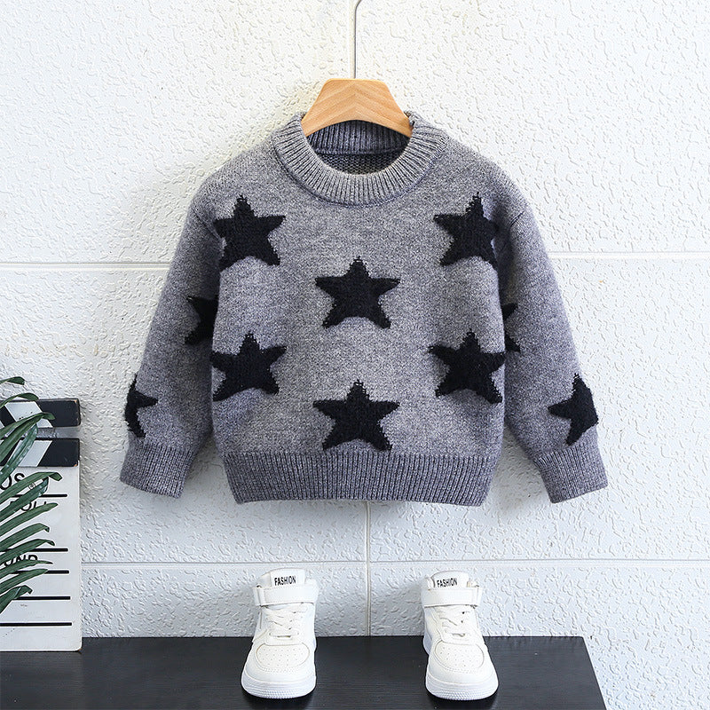Boys' Autumn Winter Knit Pullover Sweater