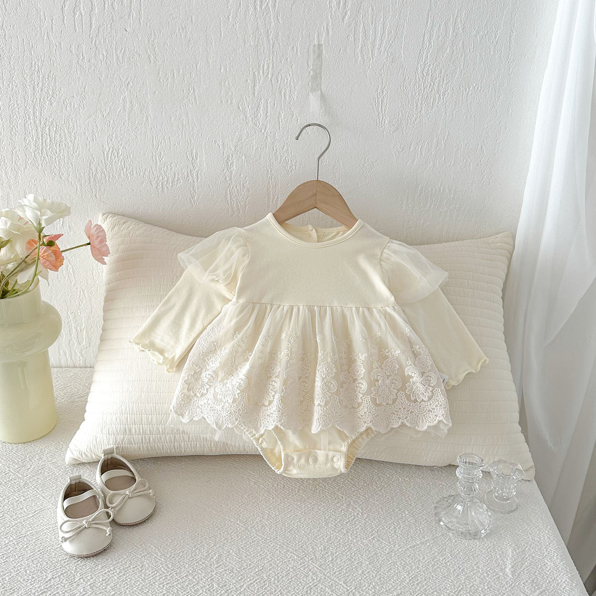 Baby Clothes Spring New Style Romper Charming Girl Baby 1st Birthday Princess Dress Formal Wear 100 Days Full Moon Bodysuit
