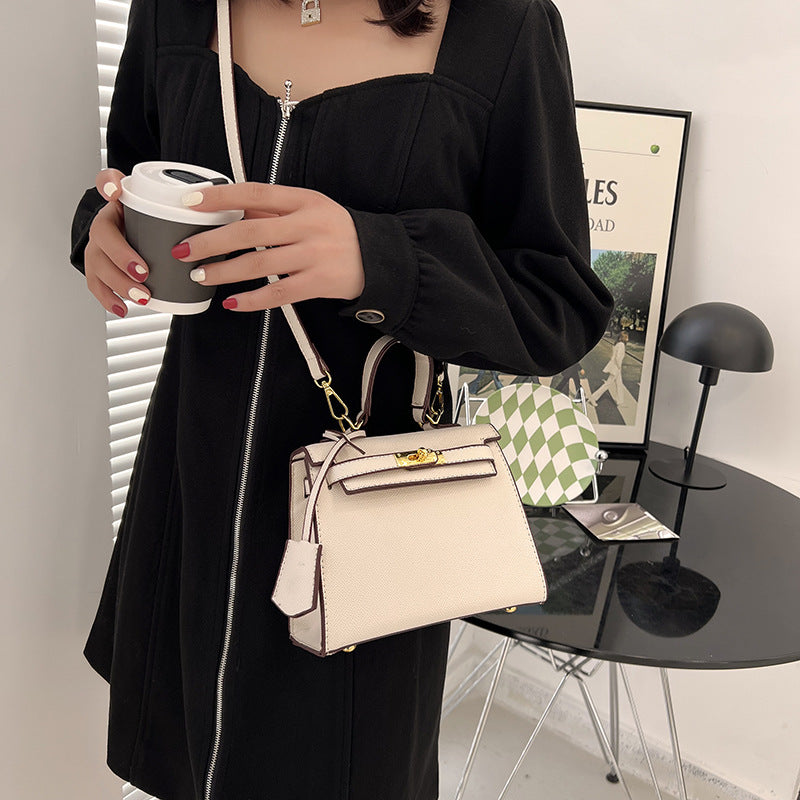 Size Solid Color PU Kelly Bag Candy Color Handbag Cross Shoulder Fashion Model Bag
