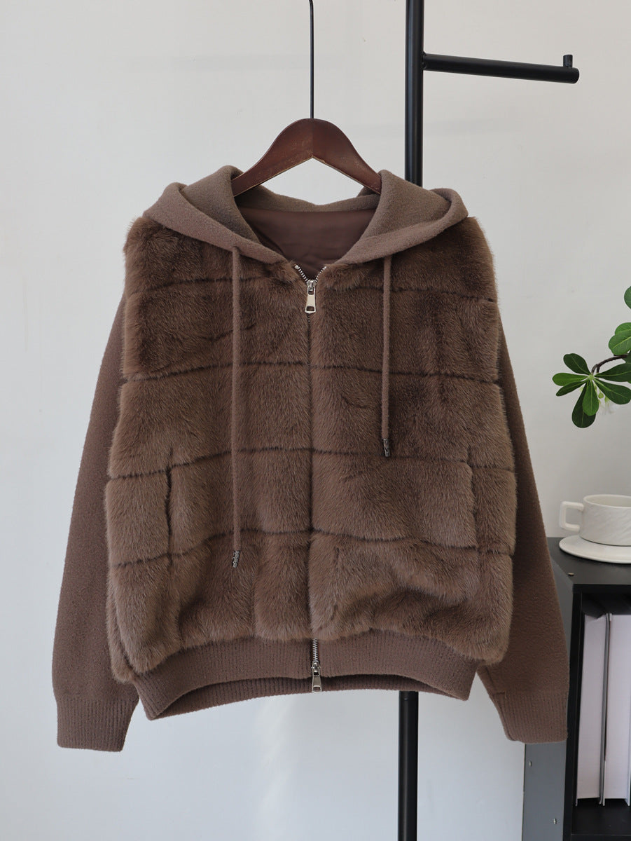 Hooded double zipper Jacket