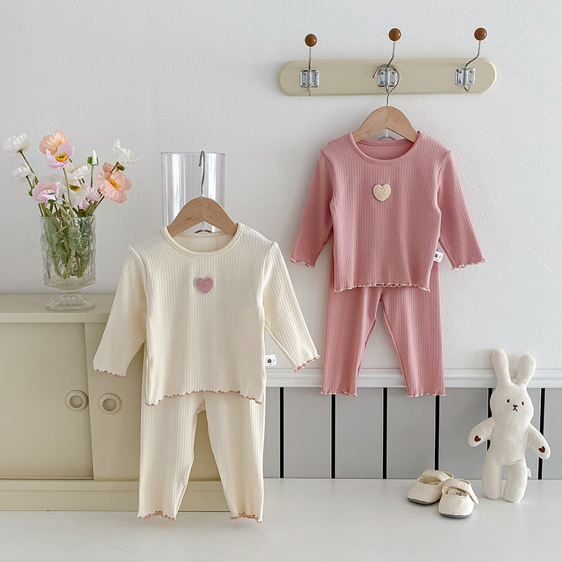 Children's Sleepwear Autumn Home Wear Set Sleepwear for Girls, Two-Piece Home Clothing