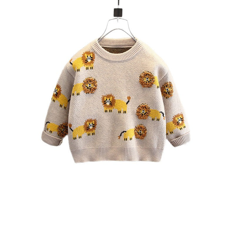 Boys Autumn Winter Knit Sweater Pullover Top