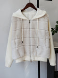Hooded double zipper Jacket