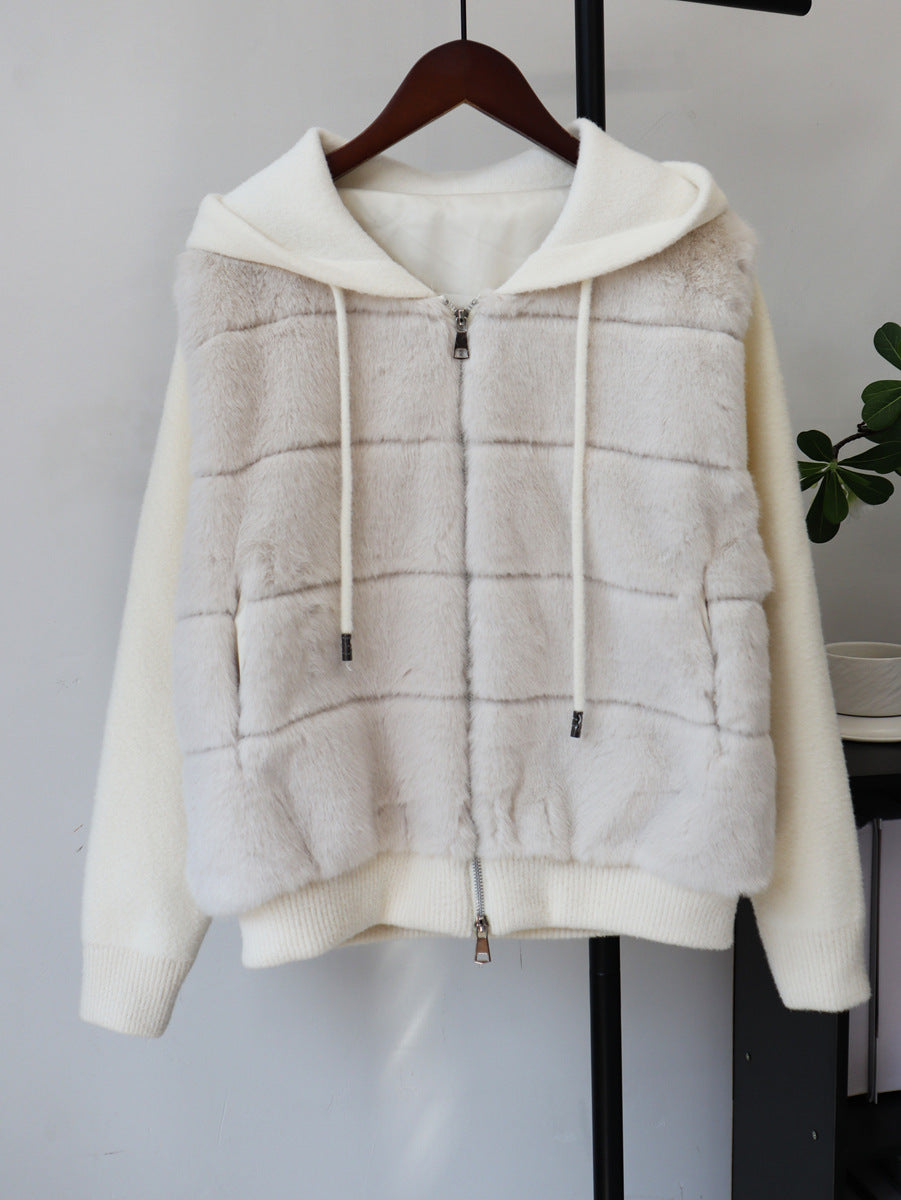 Hooded double zipper Jacket