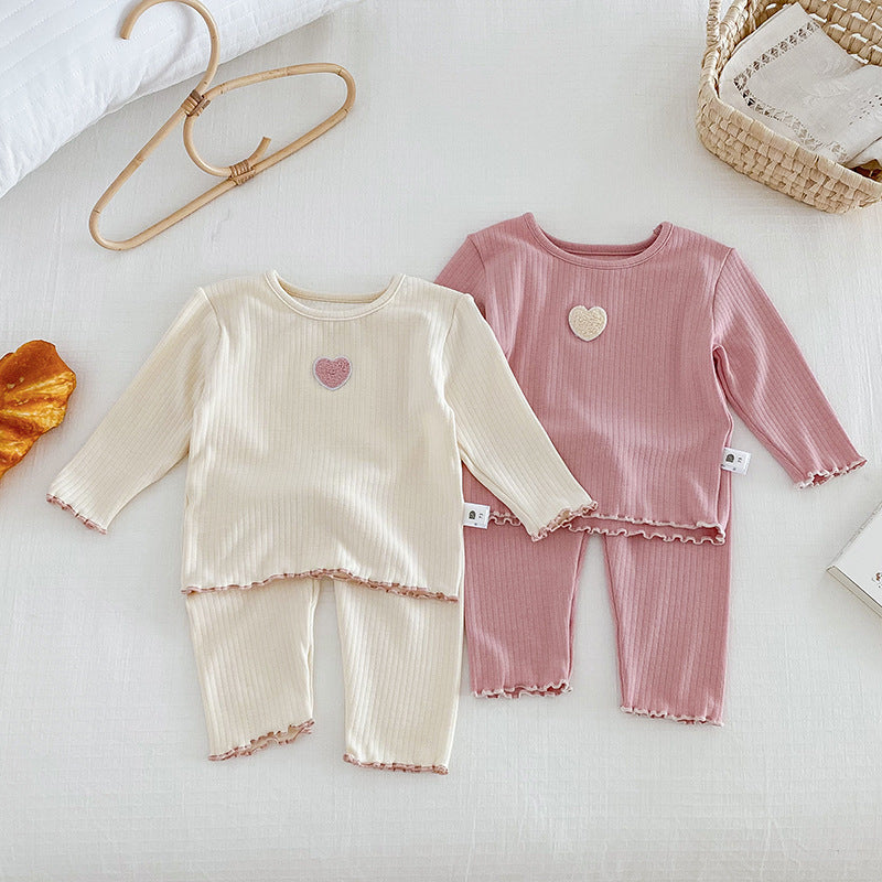Children's Sleepwear Autumn Home Wear Set Sleepwear for Girls, Two-Piece Home Clothing