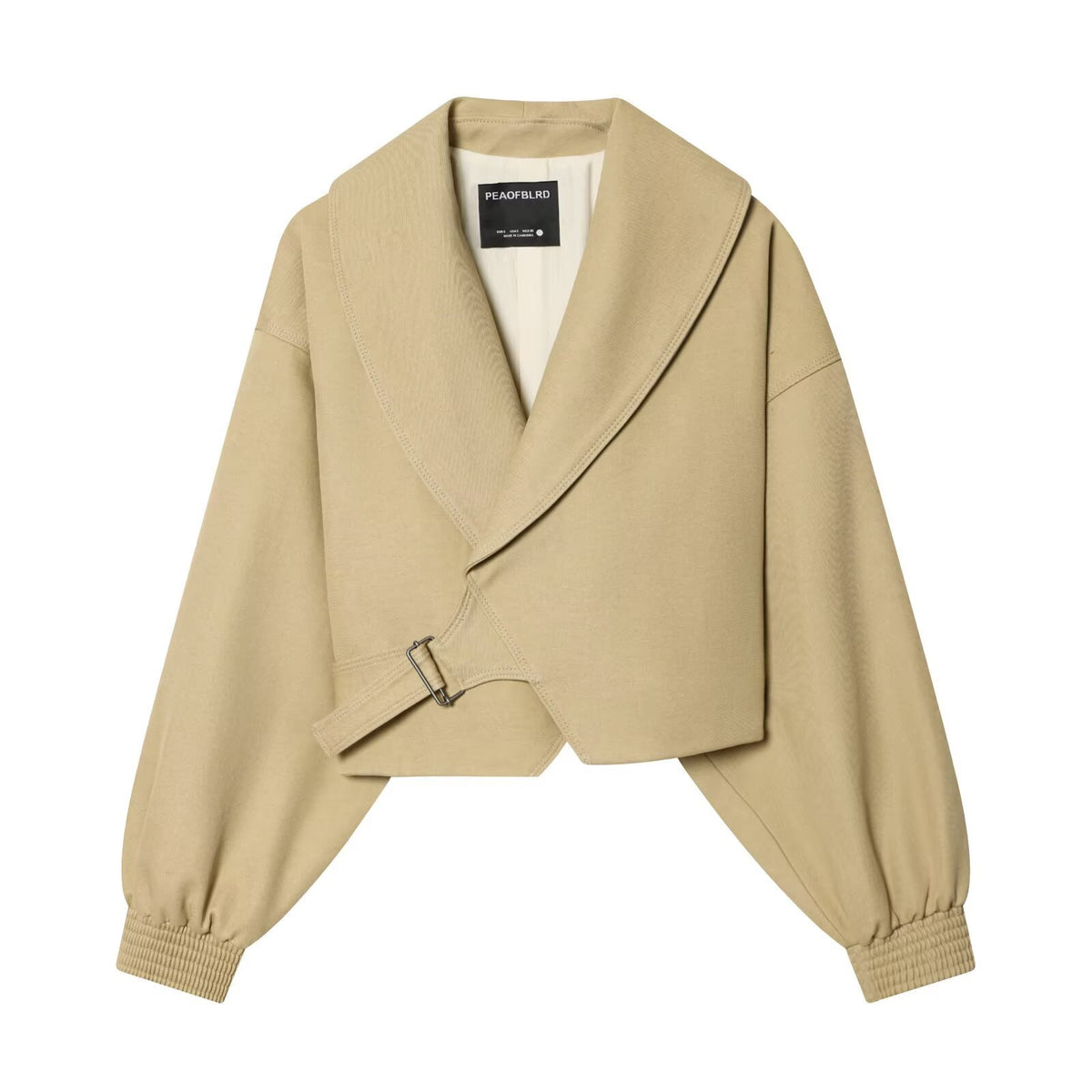 Flip collar casual commuting short jacket