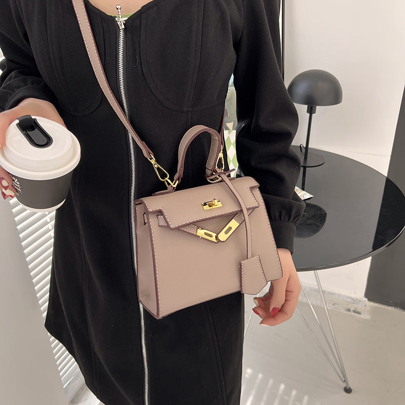 Size Solid Color PU Kelly Bag Candy Color Handbag Cross Shoulder Fashi ...