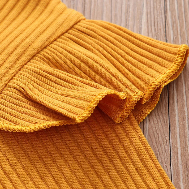 Baby Girl Newborn Clothes Set Fashion Autumn Toddler Outfit Solid Color Romper Pants Headband Little New Born Infant Clothing