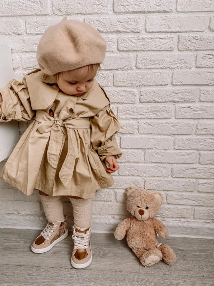 Fashion Baby Trench Coat Cotton Autumn Spring Baby Girl Clothes Kids Jackets for Girls Coats Infant Outerwears Clothing