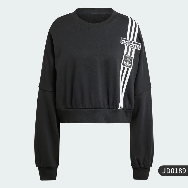 Adidas Official Genuine New Women's Soft Breathable Round Neck Hoodie JD0189