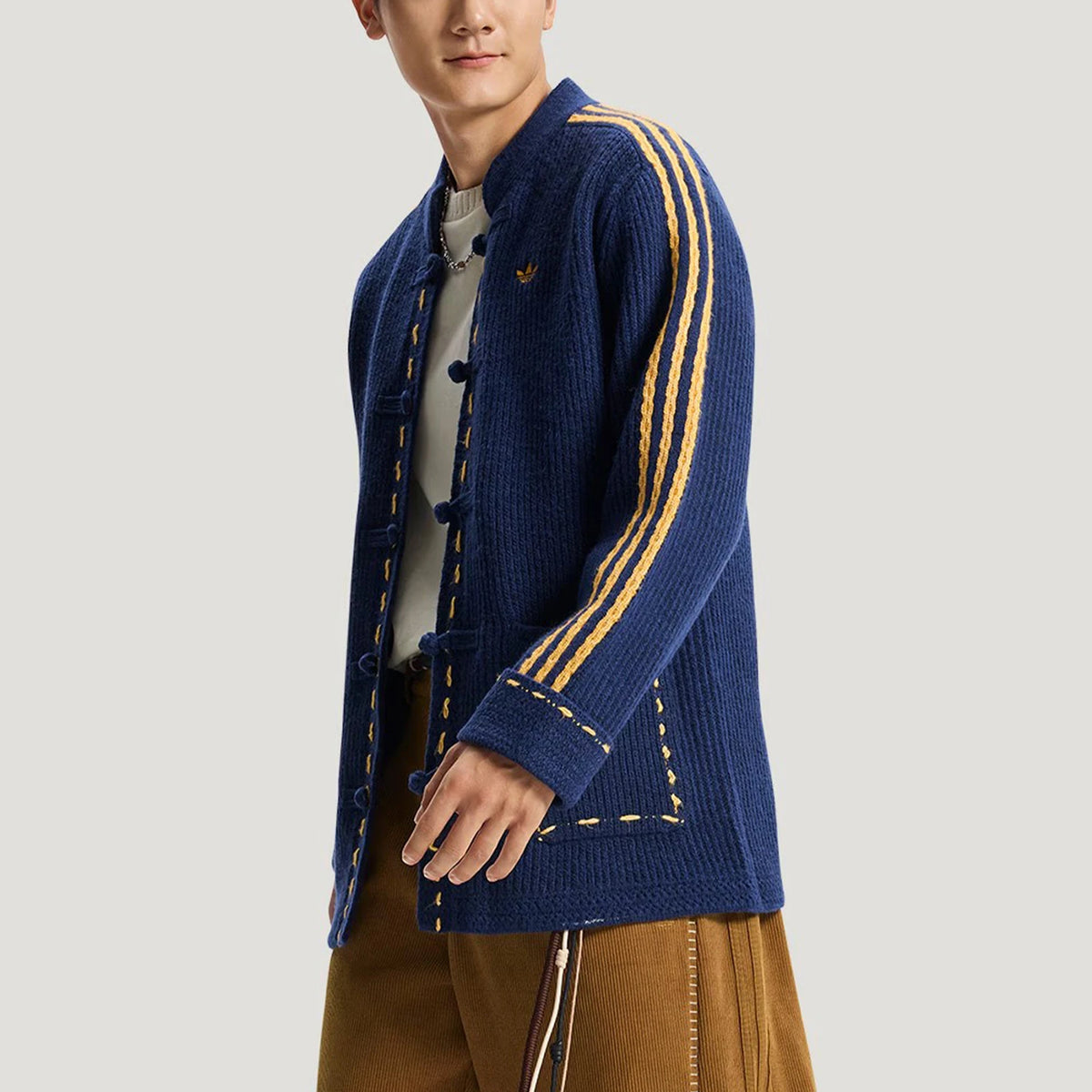 Adidas genuine clover men's and women's knitted loose jacket KR5064