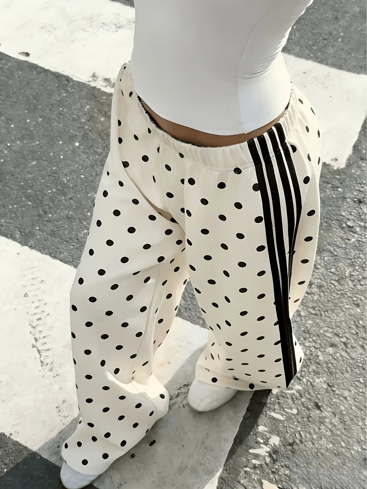 26 Street Dance Jazz Pants High Waist Straight Leg Wide Leg Sports Trousers Black Letter Print Drawstring Pants For Women's/Kids