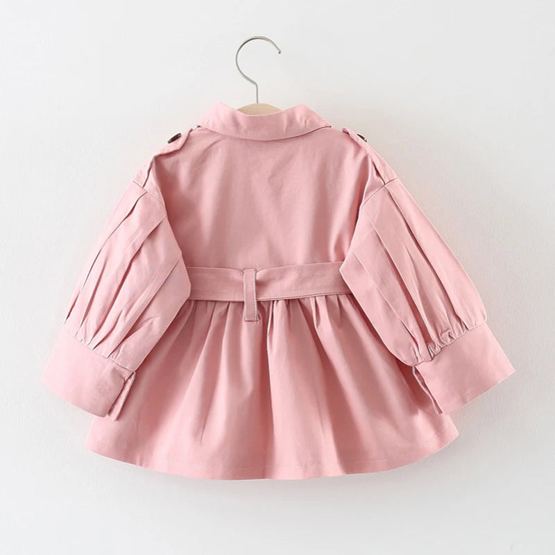 Fashion Baby Trench Coat Cotton Autumn Spring Baby Girl Clothes Kids Jackets for Girls Coats Infant Outerwears Clothing